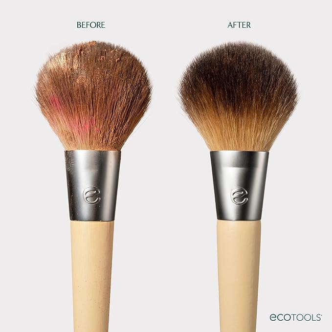 EcoTools XL Makeup Brush + Sponge Shampoo, Removes Makeup, Dirt, & Impurities From Makeup Brushes & Makeup Blending Sponges, Fragrance-Free, Vegan, & Cruelty-Free 16 fl. oz./473 ml, 1 Count, Clear