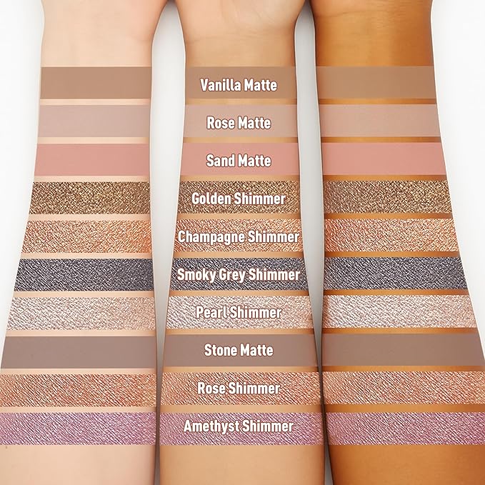FV Waterproof Eyeshadow Stick Duo,Long-Lasting Cream Eye Shadow Makeup Sets, High Pigmented Eyeshadow Pencil with Matte & Shimmer Finish, Natural Look (Rose & Pearl)