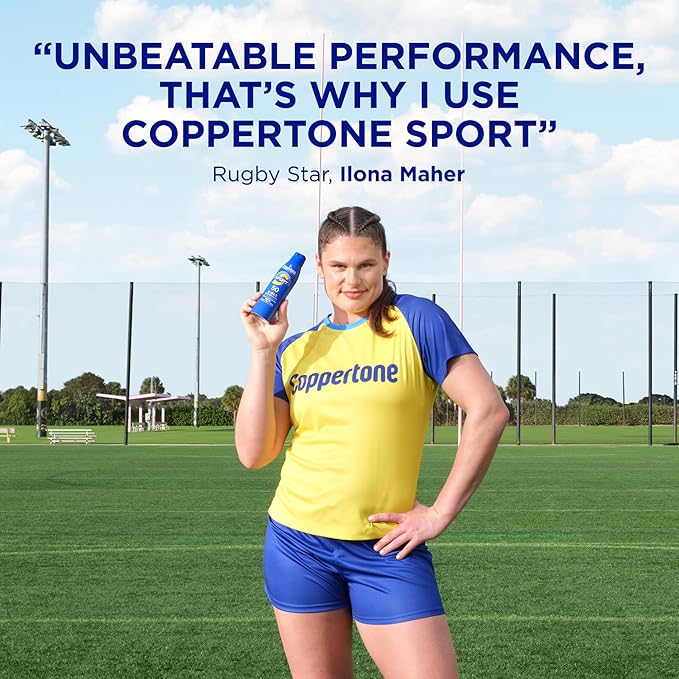 Coppertone Sport Sunscreen Spray SPF 50, Water Resistant Spray Sunscreen Pack, 5.5 Oz, Pack of 2 (Packaging May Vary)