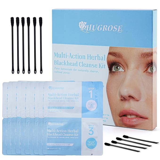 Herbal Blackhead Cleanse Kit Nose Pore Strips, Plant-Powered Deep Cleansing Blackhead Remover Strip Set