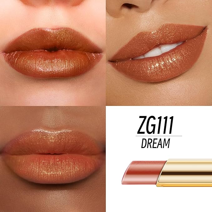 Depuplum Light Brown Lipstick Moisturizing for Women Shimmer Tinted Lip Balm Hydrating Nourishing Lip Gloss Vegan& Cruelty Free Lip Makeup, ZG111 Dream