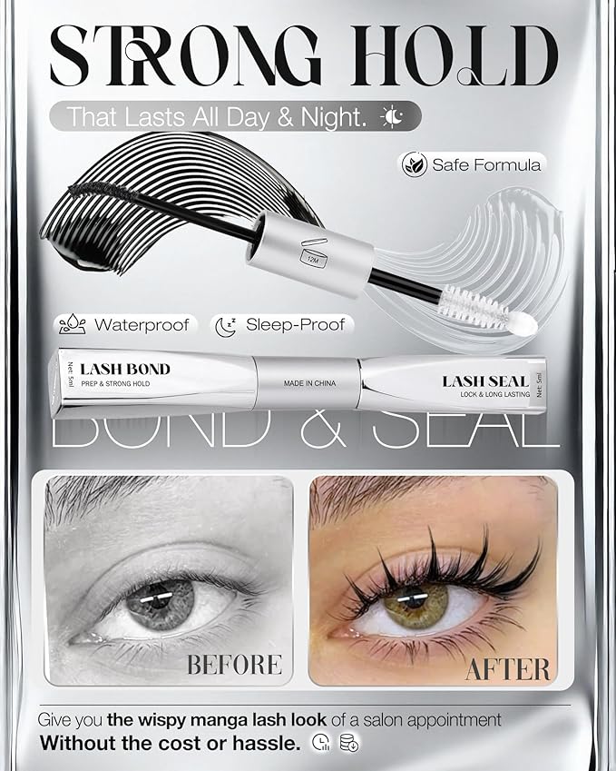 Viva Lash Clusters Kit Manga Eyelash Clusters Anime Individual Lashes Spiky Cluster Eyelash Extensions Kit 8-18MM Fairy Cluster Lashes Clear Band Lashes Clusters with Bond and Seal Lash Glue