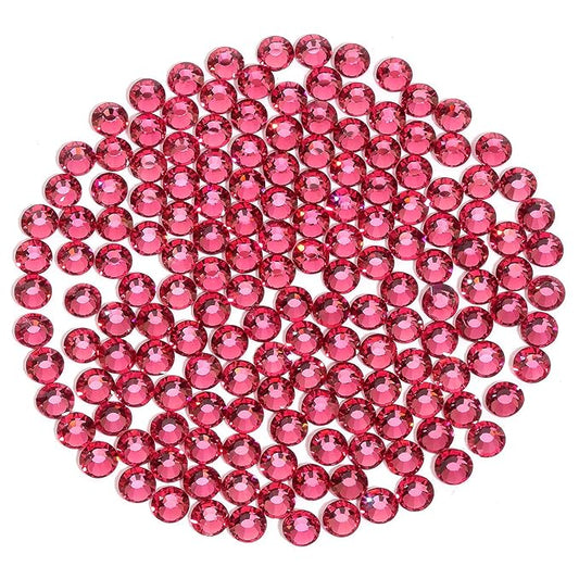 SS16 Non Hotfix Flatback Rhinestones - 1440pcs Glass Nail Gems Crystals for Makeup Bags, Shoes & DIY Decoration - Rose