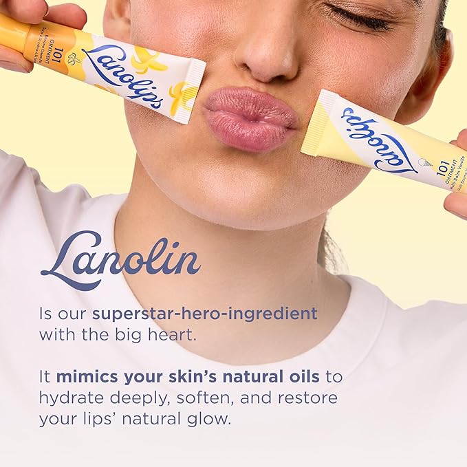 Lanolips 101 Ointment - Lanolin Lip Balm for Smooth, Hydrated & Healthy Lips - Multipurpose Lip Ointment with Lanolin Oil for Dry Lips, Cuticles & More - Glazed Donut (0.52 oz)