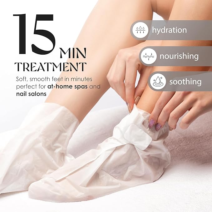 Innerest Original Derma Beauty Foot Mask 24 Pairs Repairing Hemp Seed Moisturizing Foot Mask Set Body Exfoliator Callus Remover Foot Masks Foot Bath Pedicure Supplies for Beauty & Personal Care