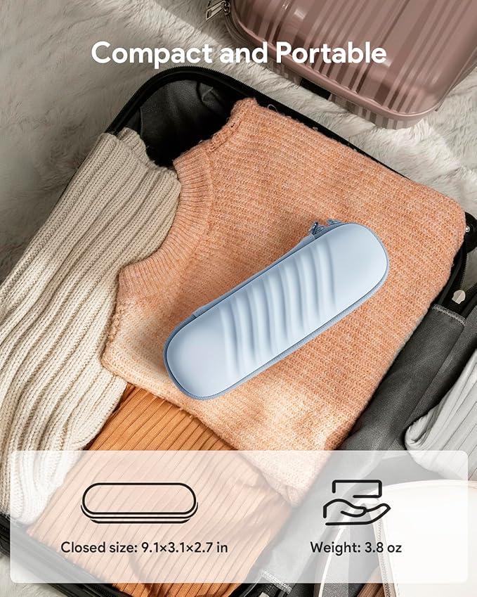 Electric Toothbrush Case for Oral-B Pro/iO/Philips Sonicare, Waterproof Traveling Toothbrush Storage Bag with Mesh Pocket Covers Protection (Blue)