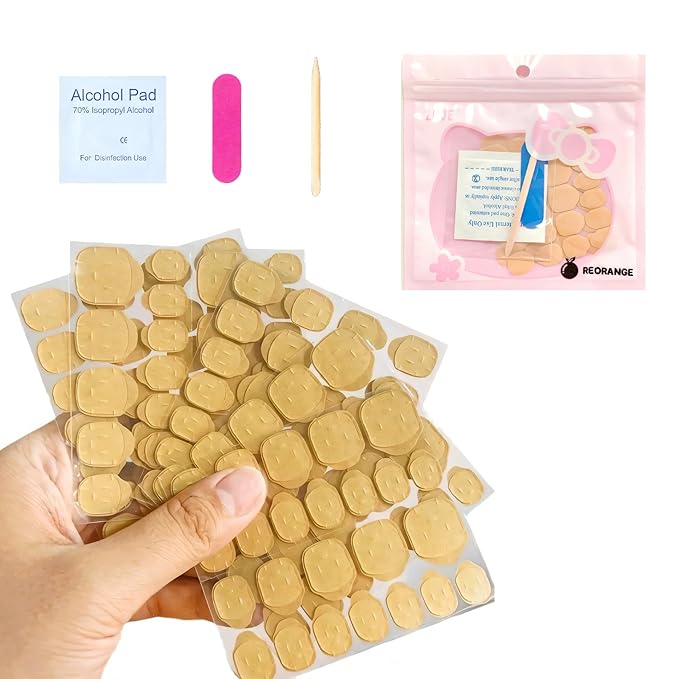Fiaoudm Ultra-Slim Nail Adhesive Tabs – Jelly Double Sided Waterproof Gel Sticker Pads with Tool Set, Seamless & Strong Hold for Press On Nails, Fake Tips & Manicures, 24 Sizes Extra-Strong Kraft(5)