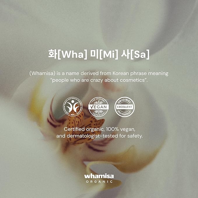 Whamisa Organic Flowers Cleansing Oil, Face Cleanser, Postbiotic-Rich Makeup Remover for Deep Cleansing, Pore Care, Rolling, Fermented, Easy Clean, Korean Skin Care (260ml)