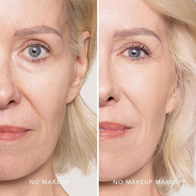 No Makeup Makeup Long-Lasting Lightweight Foundation & Brush Duo | Cruelty-Free, Fragrance-Free, Buildable, Transfer-Proof Makeup (Fair)
