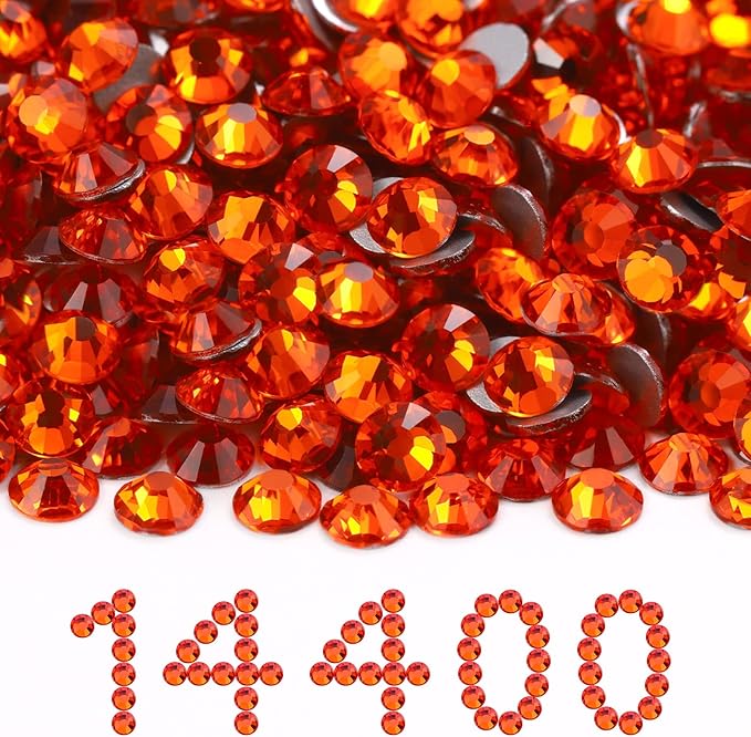 MEIBITE Flatback Rhinestones Bulk, 14400PCS Hyacinth Rhinestones for Clothes DIY Decoration Crafts, Hyacinth, SS20, 4.6-4.8mm