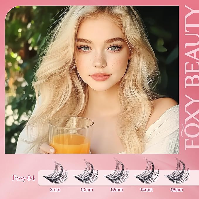Lash Clusters Lash Clusters Kit Mix Manga Lashes 360pcs Wispy Eyelash Clusters Spiky Lash Extension Kit DIY at Home 8-16mm Invisible Band