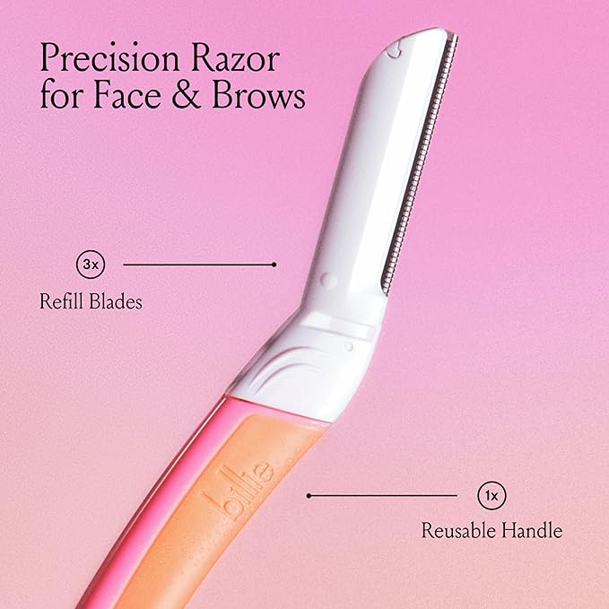Billie - Dermaplane Refill Blades - Stainless Steel Blades with Safety Micro-guards - Nickel-free - Gently Exfoliates Skin - 3 count