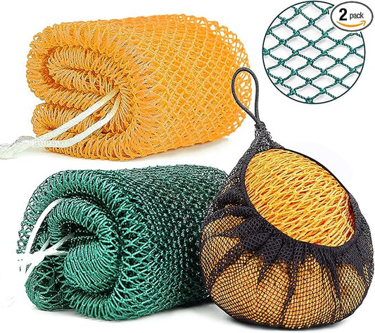 2 Pack African Net Sponge Exfoliating Body Scrubber Bath Sponge for Daily Use