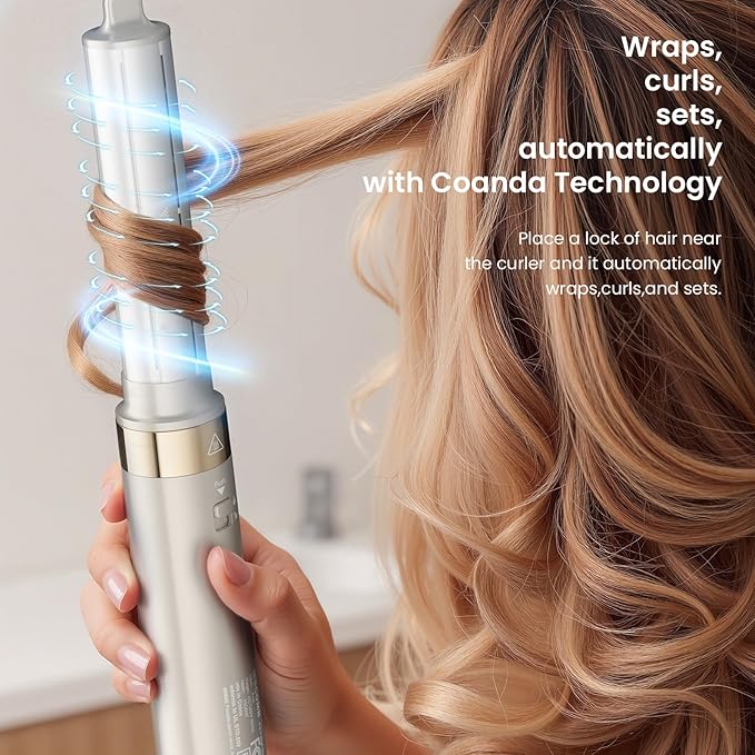 MESCOMB Upgraded 5-in-1 Hot Air Styler – Hair Dryer & Versatile Air Styler with Auto Wrap Curlers, Volumizing Brushes, Frizz-Free Hair Styler Tool for Curling, Smoothing & Adding Volume, Not Damage