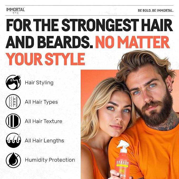 Immortal NYC Dragon, Leave-in Conditioner and Detangler Spray, 17 oz, For Thin and Colored Hair