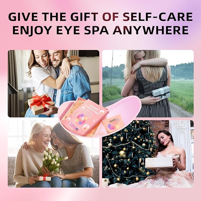AILEORY Under Eye Patches (24 Pairs) - New Tri-color Glitter Eye Gel Pads for Dark Circles Puffy Eyes,Under eye Bags,Wrinkles|Natural Collagen Under Eye Mask Patches, Gel Under Eye Patches