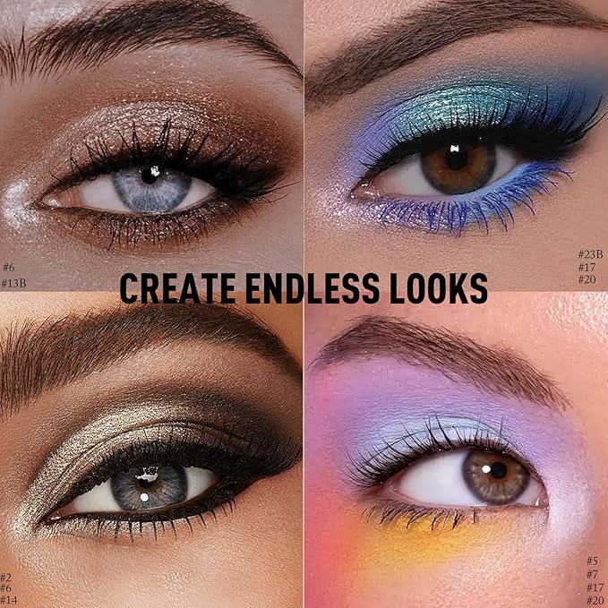 Cream Eyeshadow, Cocoa Shimmer Glitter Eye Shadow Stick Waterproof Long Lasting Neutral Smoky Eyeshadow Pencil Highlighter Makeup High Pigmented Blendable Eyeliner Pen for Women