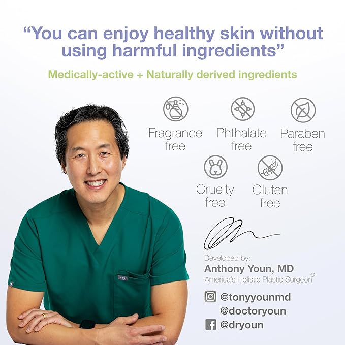 YOUN Beauty Makeup Removing Cleansing Oil by Holisitic Plastic Surgeon Dr. Anthony Youn | Hydrating Cleanser with Grape Seed, Sunflower & Rose Hip Oils | For All Skin Types, 120 ml
