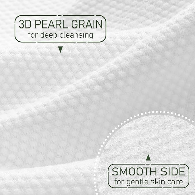 WOWOTEX Bamboo Viscose Disposable Face Towel Biodegradable Large Dry Face Wipes 60 Count Extra Thick Soft Clean Facial Towels for Sensitive Skin, Makeup Removing, Facial Cleansing, Nursing, Travel