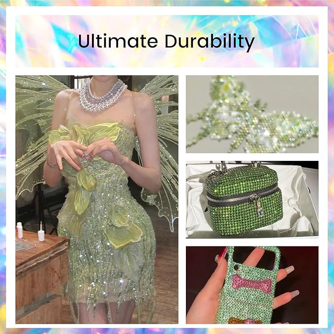 Light Green AB Rhinestones Crystals Rhinestone for Crafts Glass Flatback Nail Gems and Rhinestones for Nails Art Makeup Bags Shoes Decoration DIY(SS20, 1440pcs, Light Green AB)