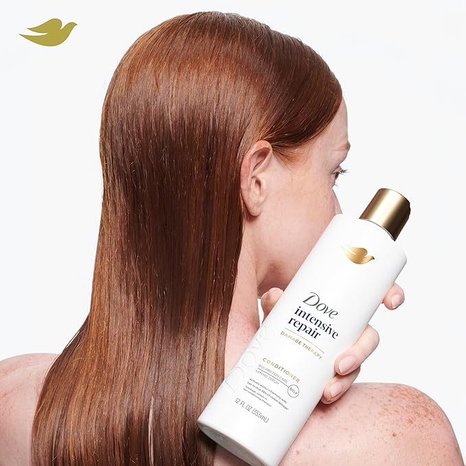 Dove Conditioner Intensive Repair 4 count for Damaged Hair Bio-Protein Care Technology and Amino Serum 12 oz