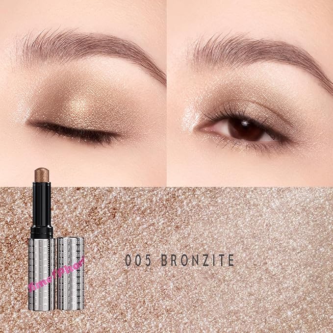 ILLUMINA JELLY EYESHADOW STICK - Long-Lasting Jelly Texture Blendable Eye Shine Stick | Crease-Proof, No Fallout, One-Swipe High-Impact Color | All-Day Wear (005 BRONZITE)