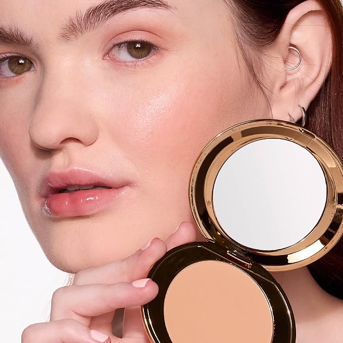 MCoBeauty - Miracle Flawless Pressed Powder - Translucent - Compact Setting Powder with Rose Flower Extract and Sweet Almond Oil - Helps Finish and Refine the Look of Makeup