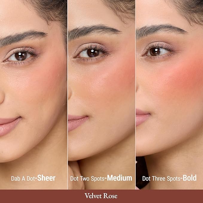 Exmiloo Liquid Blush - Lightweight Liquid Blush for Cheeks - Long-Lasting Liquid Matte Blush Makeup, Blendable & Buildable, Vegan & Cruelty-Free, Velvet Rose