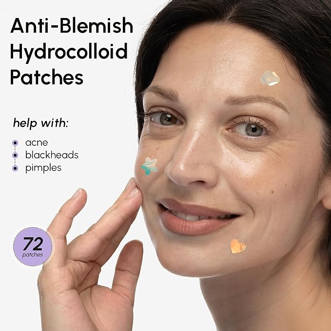 MAREE Star Pimple Patches for Face 2 PACK - Hydrocolloid Acne Patches w/Salicylic Acid, Tea Tree Oil & Centella - Cute Pimple Patches Stars - Teens Zit Patches Stickers - Parches Para Acne - 144 Dots