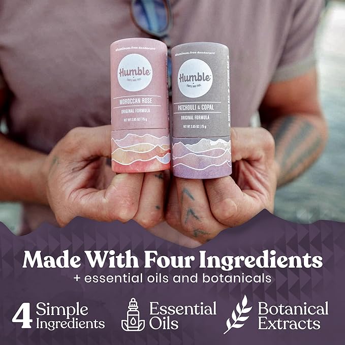 Humble Brands Rockrose & Cedar Deodorant 3 Pack