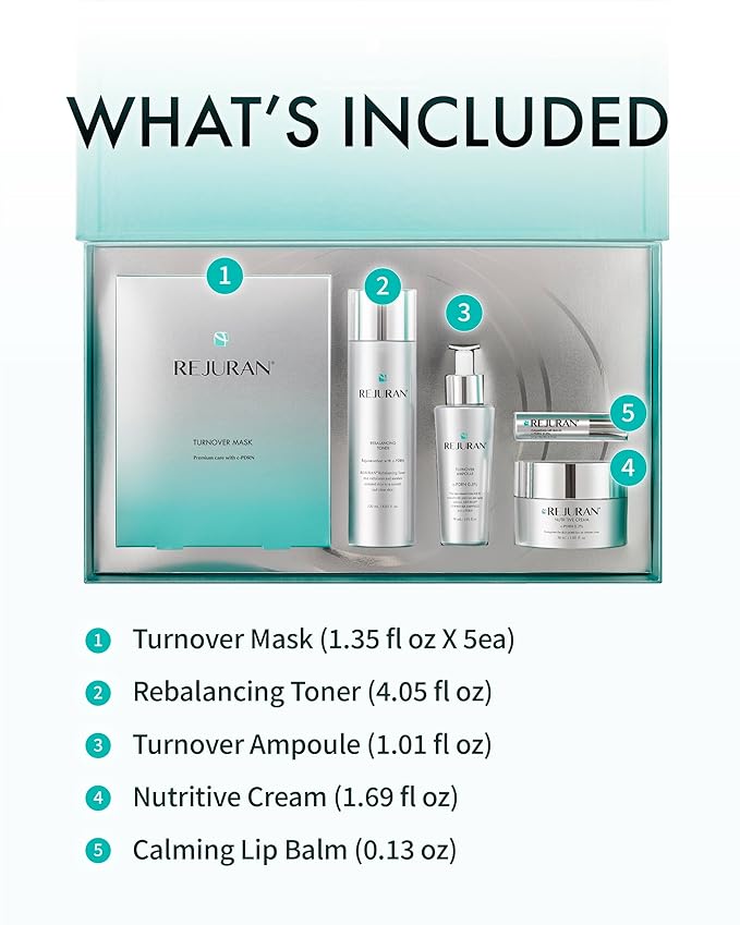 REJURAN® Total Aesthetic Set c-PDRN® - Salmon DNA Rejuvenating Daily Skincare Kit for Anti-Aging, Firming & Deep Hydration. Gift Set for Radiant, Youthful Glass Skin. Korean Skincare.