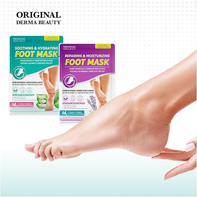 Innerest Original Derma Beauty 24 pairs Moisturizing Foot Mask Foot Spa Foot care (Aloe)