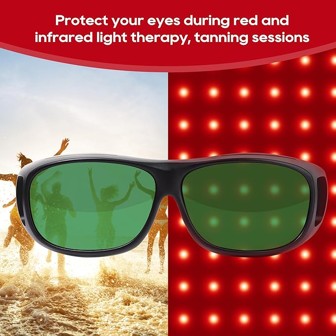 Morfone Red Light Therapy Infrared Eye Protection for Therapy Lamp Full Body & Face