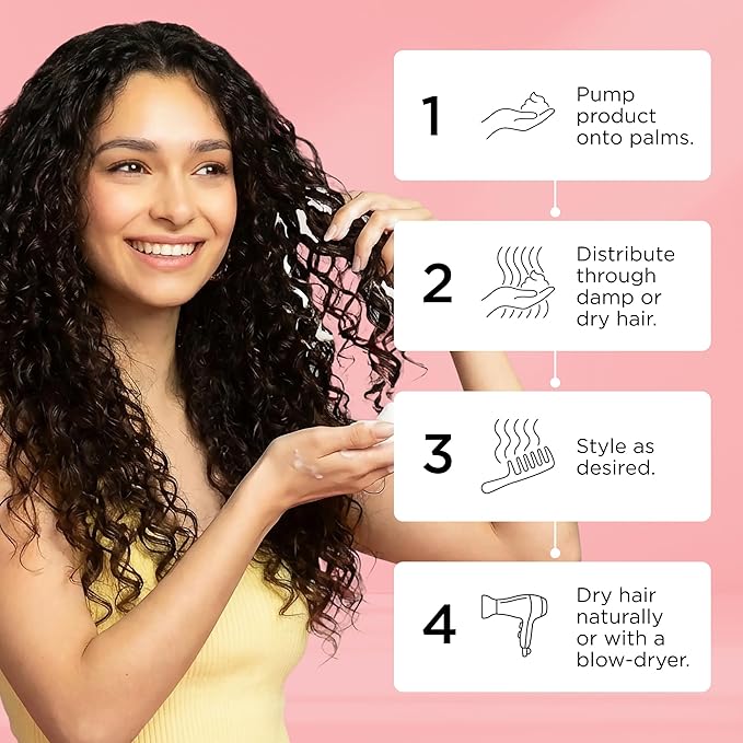 Style Factor EDGE BOOSTER Extra Strength Setting Mousse – Frizz Control, Extra Volume, and Conditioning – 6.4oz Pink Sapphire Mousse for Curly Hair