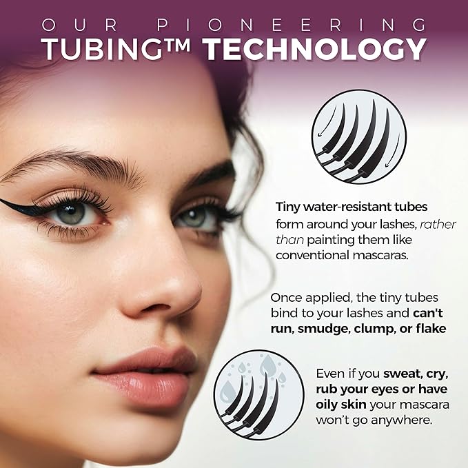 Blinc UltraVolume Tubing Mascara – Dramatic Volume & Length, Curling, Longwear, Smudge & Flake Proof, Conditioning Jojoba, Sensitive Eyes Safe, Vegan