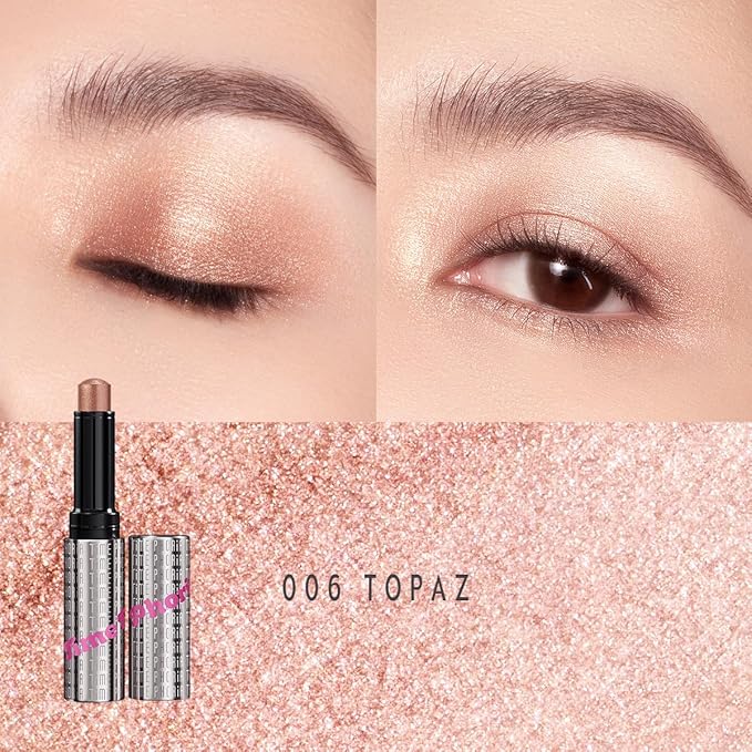 ILLUMINA JELLY EYESHADOW STICK - Long-Lasting Jelly Texture Blendable Eye Shine Stick | Crease-Proof, No Fallout, One-Swipe High-Impact Color | All-Day Wear (006 TOPAZ)