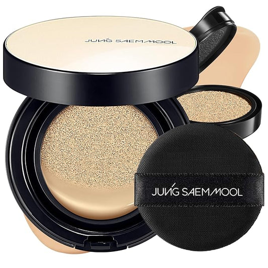 JUNG SAEM MOOL [ SPF ] Essential Skin Nuder Cushion (19 Light) | Refill Included (0.98 Fl Oz) | SPF50 Broad Spectrum | Natural Finish | Makeup Artist Brand