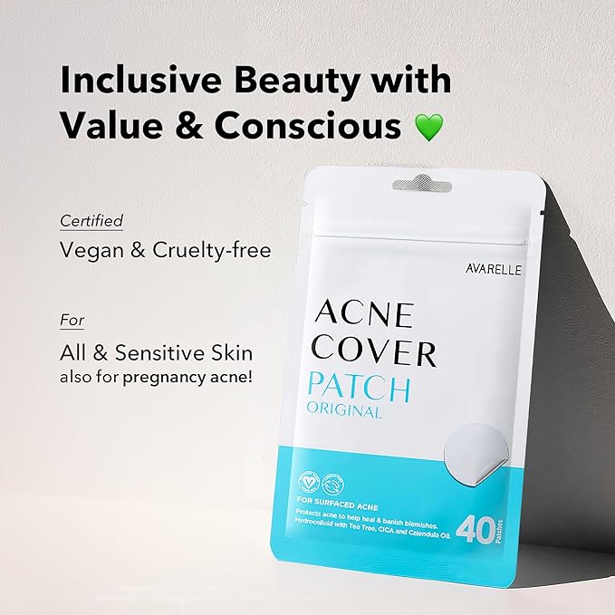 AVARELLE Ultimate Acne Care Trio Pimple Patches | Hydrocolloid Acne Patches for Blemishes and Zit for Face, Vegan, Cruelty Free
