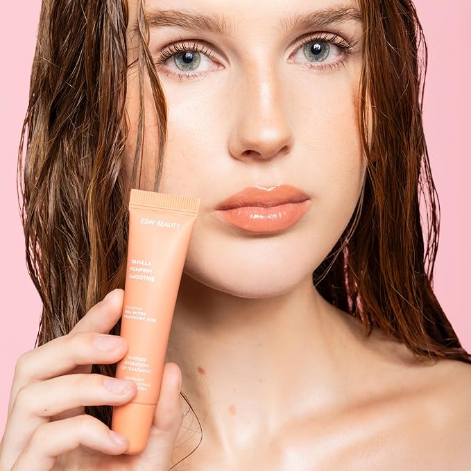 ESW Beauty Vanilla Pumpkin Smoothie Lip Treatment – Cozy Vanilla & Pumpkin Spice with Shea Butter & Vitamin E for Deep Hydration & Nourished Lips