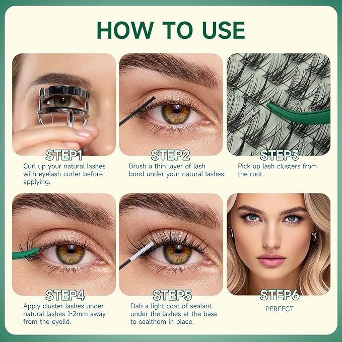 KEYYOU LASH Fairy Lashes Clusters Manga Eyelash Clusters C Curl Cluster Eyelash Extensions Ultra Lightweight Natural Lash with Extremely thin wispy false eyelashes(F03,C-8-18mm)