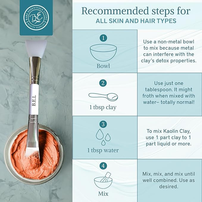 Bare Essentials Living - Pink Kaolin Clay Rose Powder (12 oz) 100% Natural Pink Powdered Clay for Seed Bombs, Pink Clay Mask for Face or for Colorant DIY Spa, Pink Rose Soap, Bath Bomb, Deodorant