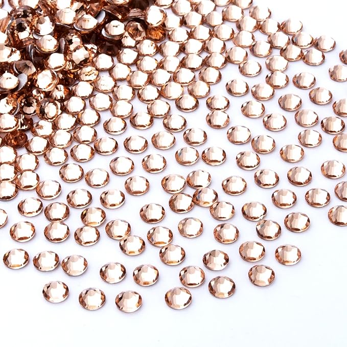 1440Pcs Champagne Crystal Rhinestones,Glass Flatback Rhinestones Gemstones for Nail Face Makeup Art Crafts Clothes Decoration -(SS16,4.0mm,Champagne)