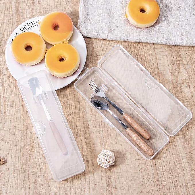 Gamdee Toothbrush Travel Case 2 Pack, Clear Toothbrush Case Holder Travel Size Plastic Toothbrush Holder Toothpaste Storage Container Portable for Traveling, 7.87 x 2.36x 1.18”