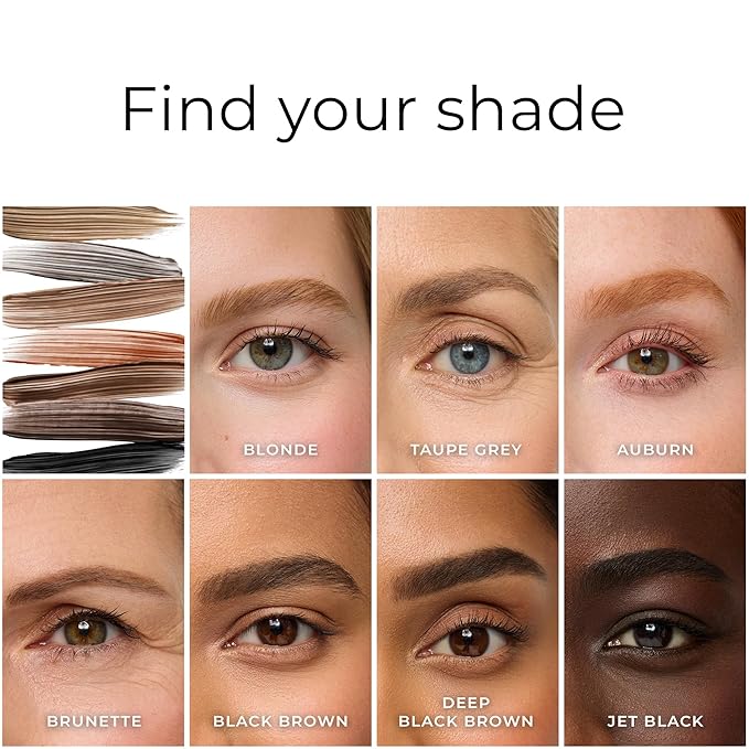 WUNDERBROW Eyebrow Gel, Waterproof, Smudgeproof, Long Lasting, Shade: Deep Black/Brown, Vegan and Cruelty-Free