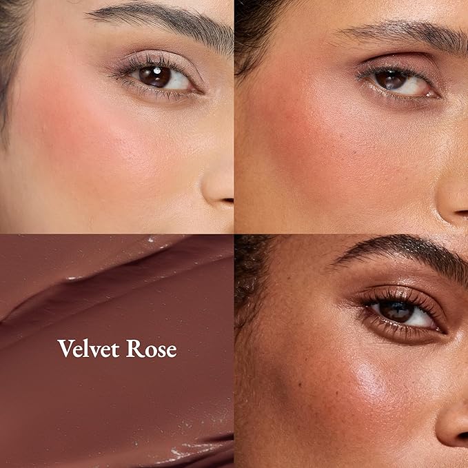 Exmiloo Liquid Blush - Lightweight Liquid Blush for Cheeks - Long-Lasting Liquid Matte Blush Makeup, Blendable & Buildable, Vegan & Cruelty-Free, Velvet Rose