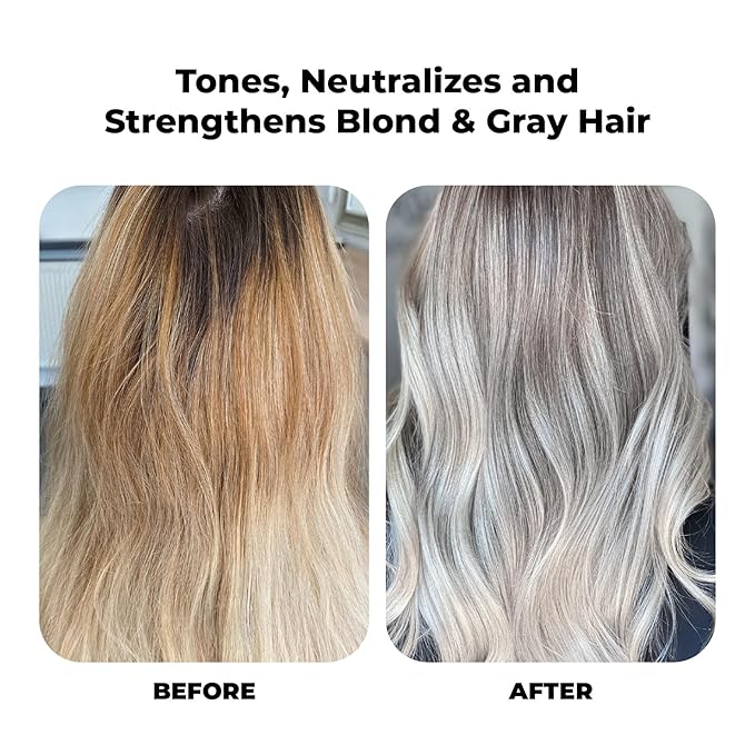 FLUX UP Purple Shampoo for Blonde Hair Women & Men – Blonde & Silver Hair Toning – Sulfate-Free Anti-Brass Purple Shampoo for Blondes, Highlights & Color-Treated Strands – 17 fl oz