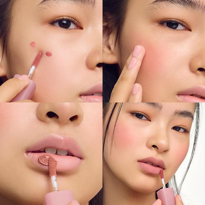 COLORGRAM NUDE BLUR TINT 02 CHARMING PINK | Soft Velvet Matte Lip Stain & Cheek Tint | Lightweight Blurring Tint for a Smooth & Airbrushed Finish | 24H Long-Lasting & Non-Sticky Formula
