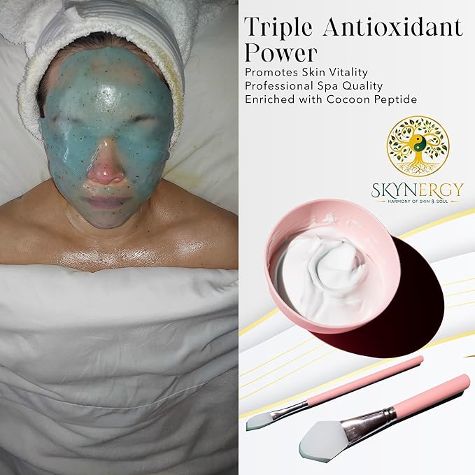 Firming Silk Cocoon Peptide Jelly Mask - Professional hydro Glo Face Masks Skin Hydration, Radiance & Glow, Suitable for all Skin Types - Vajafacial Jelly Mask |12 Applications (30Fl Oz)