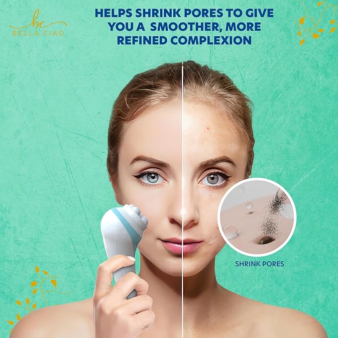 Bella Ciao 5-Piece Facial Cleansing Brush Set, Exfoliating, Massaging, and Cleansing Kit, Includes Cordless Tool, Exfoliator Head, Face Massager, Latex Sponge, and Nylon Brush, Batteries Not Included