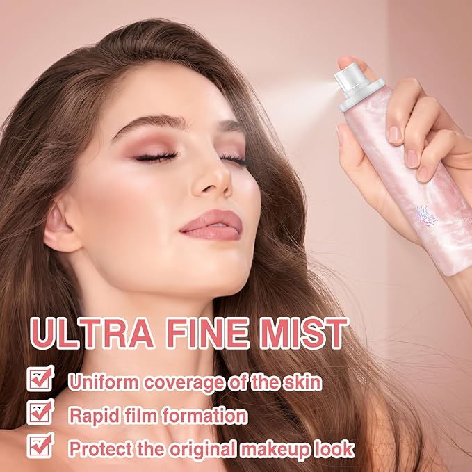 Glow Makeup Setting Spray, Shimmer Dewy Hydrating Setting Spray for Face, Long Lasting Glowing Radiant Finish, Lightweight & Refreshing, Protects and moisturizing Dehydrated Skin - 4 Oz